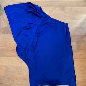 Aqua by Bloomingdales blue off the shoulder dress!